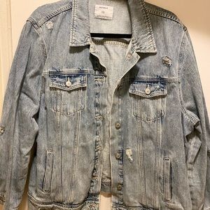 OLD NAVY DISTRESSED DENIM JACKET